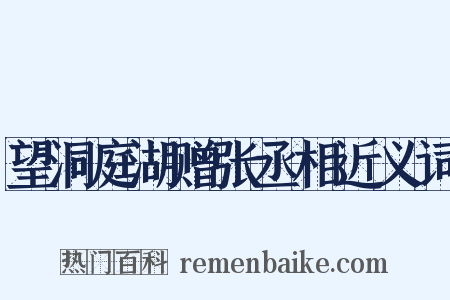 望洞庭湖赠张丞相近义词是什么意思的图片